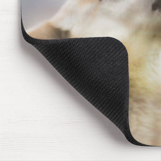 "Wind Talker" Wolf und Redtail Hawk Mousepad (Ecke)