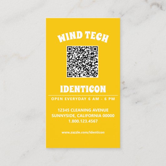 WIND TECH mit QR-Code Visitenkarte (Rückseite)