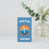 WIND TECH mit QR-Code Visitenkarte (Stehend Vorderseite)