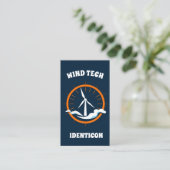 WIND TECH mit QR-Code Visitenkarte (Stehend Vorderseite)