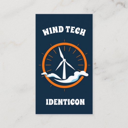 WIND TECH mit QR-Code Visitenkarte (Vorderseite)