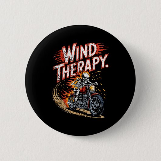Wind Therapy Motorbike Motorcycle Men Women  Button (Vorderseite)