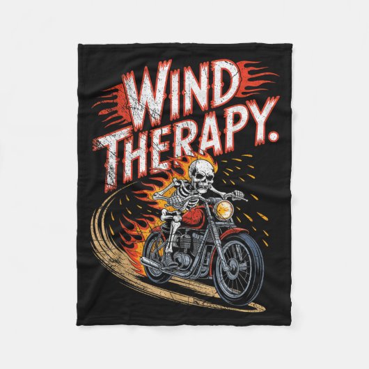 Wind Therapy Motorbike Motorcycle Men Women  Fleecedecke (Vorderseite)