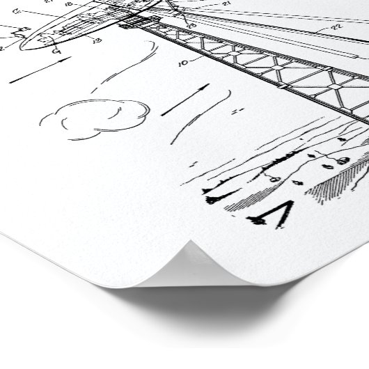 Wind Turbine 1944 Weißbuch zum Thema "Patent Art" Poster (Ecke)