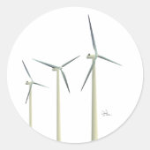 Wind Turbine Classic Round Aufkleber (Vorderseite)