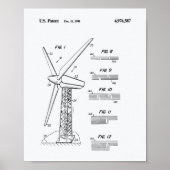 Wind Turbine Rotor 1990 Patent Art Weißbuch Poster (Vorne)