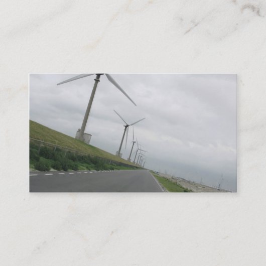 Wind-Turbine-Straßen-voran Foto-Karte Visitenkarte (Vorderseite)