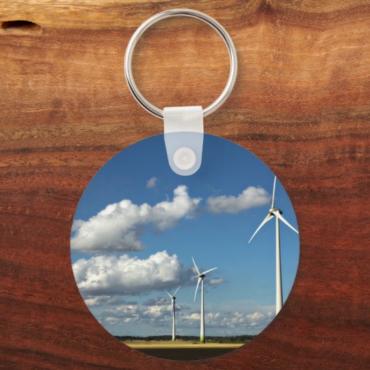 Wind turbines on the roadside schlüsselanhänger (Vorderseite)