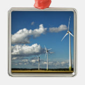 Wind turbines on the roadside silbernes ornament (Vorne)