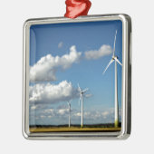 Wind turbines on the roadside silbernes ornament (Links)