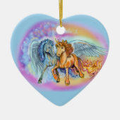 Wind und Flamme Einhorn Pegasus~ornament Keramik Ornament (Vorne)