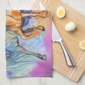 Wind und Flamme, Pegasus und Einhorn Geschirrtuch (Viertel Falte)