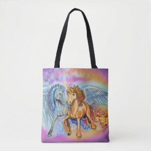 Wind und Flamme, Pegasus und Einhorn Tasche