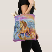Wind und Flamme, Pegasus und Einhorn Tasche (Von Nahem)