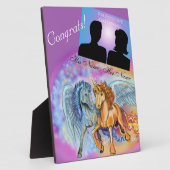 Wind und Flamme Romantisches Einhorn ~plaque Fotoplatte (Seite)