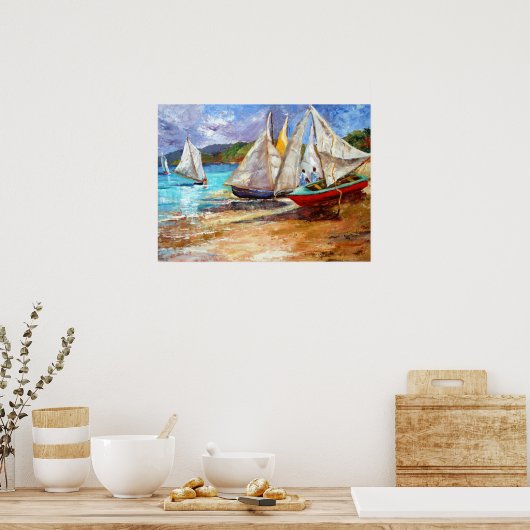 Wind und Gebet Poster (Küche)