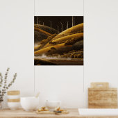 Wind- und Lichtfelder Poster (Küche)