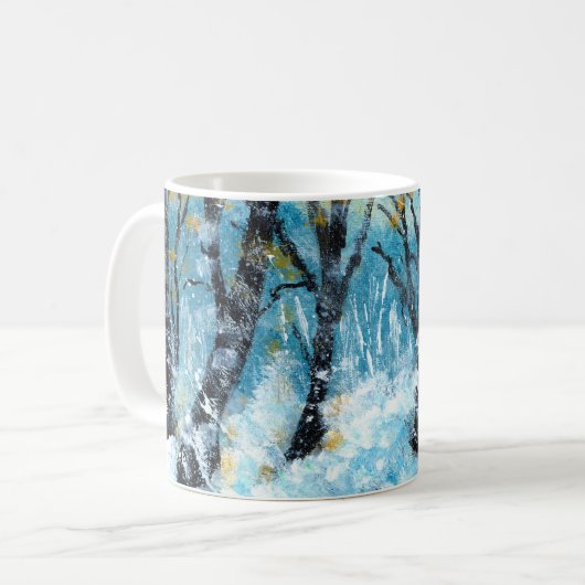 Wind und Schnee Kaffeetasse (Vorderseite Links)