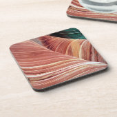 Wind und Wasser erodierter Sandstein von Navajo in Untersetzer (Linke Seite)