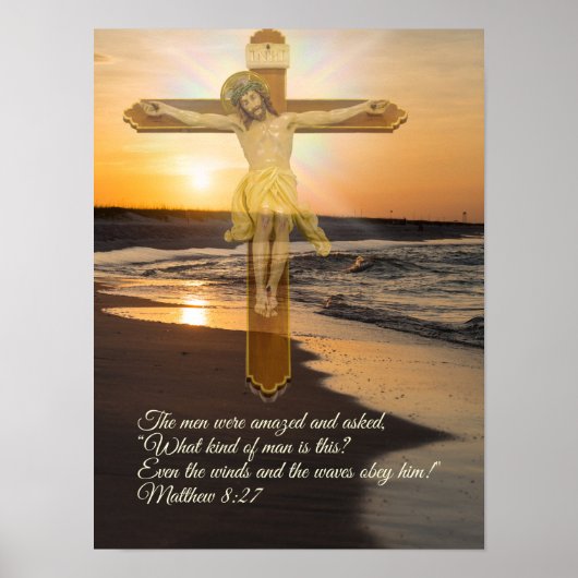 Wind und Wellen gehorchen ihm Poster (Vorne)
