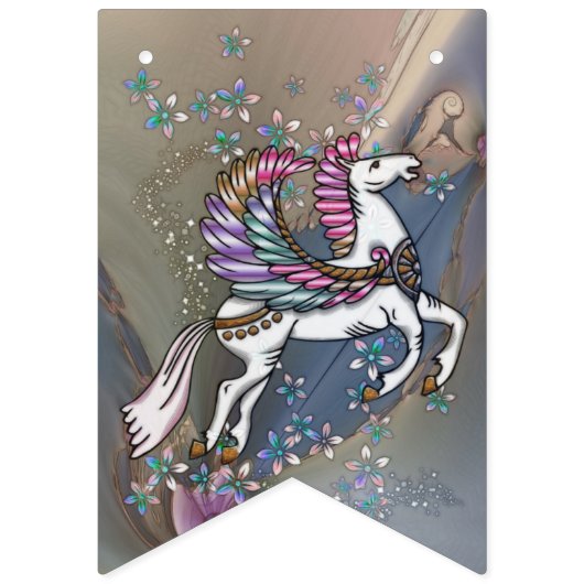 Wind und Wings Pegasus Geburtstag Wimpelkette (Erste Fahne)