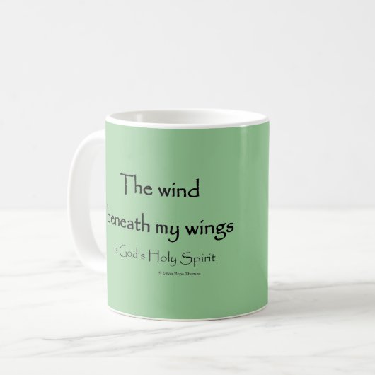 Wind unter meinen Flügeln Kaffeetasse (Vorderseite Links)
