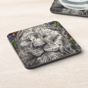 Wind unter meinen Flügeln Löwe Schmetterlinge Natu Getränkeuntersetzer