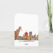 Wind Walking Women Notecard Karte (Rückseite)