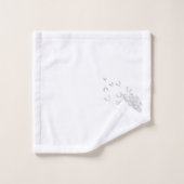 Wind weht vor zarten Leuchten Badhandtuch Set (Waschlappen)