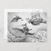 "Wind Whales" Postkarte (Vorne/Hinten)