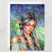 Wind Whispers Fairy Elf Fantasy Woman Art Card (Vorne/Hinten)