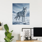 Wind Wolf Frozen Highlands Poster (Heimbüro)