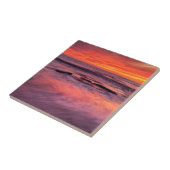 Windansea Beach Red Sunset Fliese (Seite)