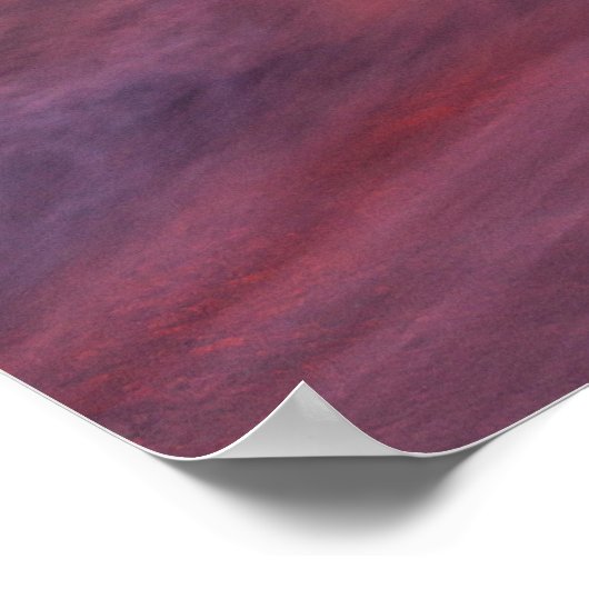 Windansea Beach Red Sunset Poster (Ecke)