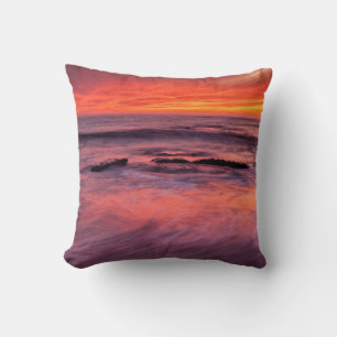 Windansea Beach Roter Sonnenuntergang Kissen