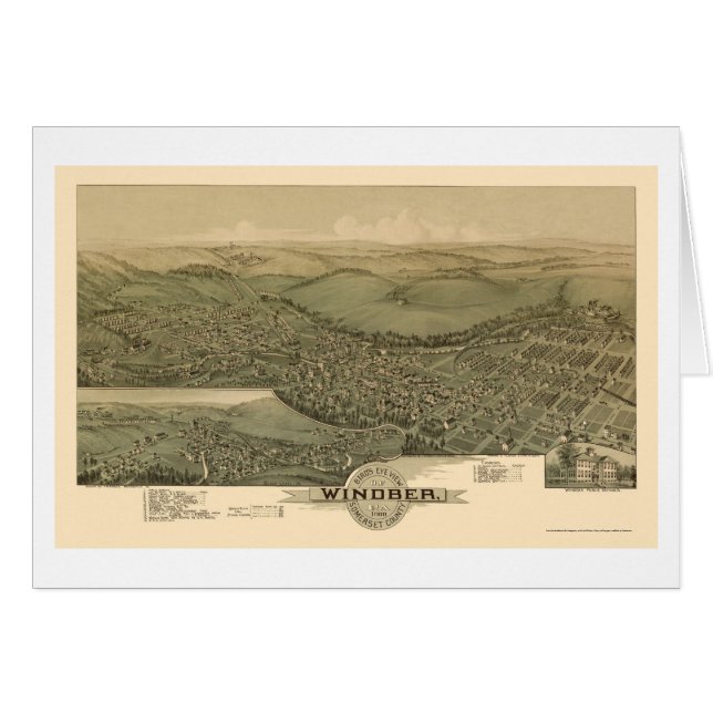 Windber, panoramische Karte PAs - 1900 (Vorderseite (Horizontal))