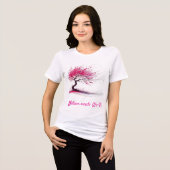 Windblown Cherry Blossom Tree Tri-Blend Shirt (Vorderseite voll)