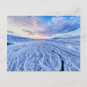 Windblown erste Spuren Feiertagspostkarte