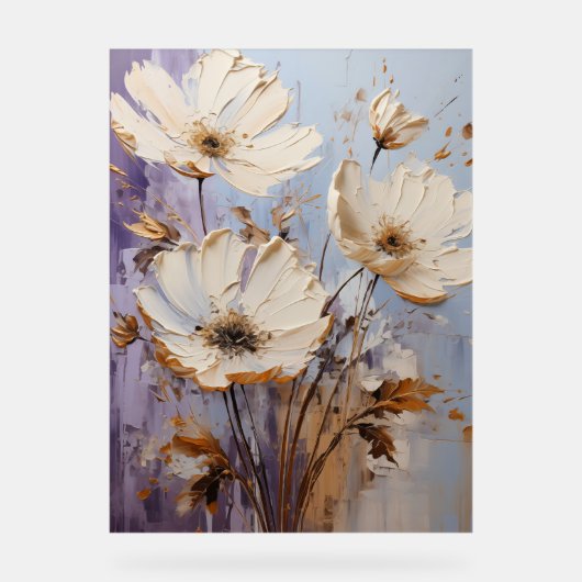 Windblume - Impasto Floral Acrylschild (Vorderseite)