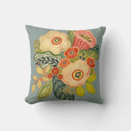 Windblume und Trumpet - Silver Sky Kissen