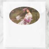 Windblumen Ovaler Aufkleber (Tasche)