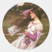 Windblumen Runder Aufkleber (Vorderseite)