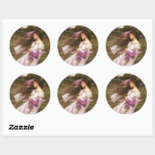 Windblumen Runder Aufkleber (Blatt)