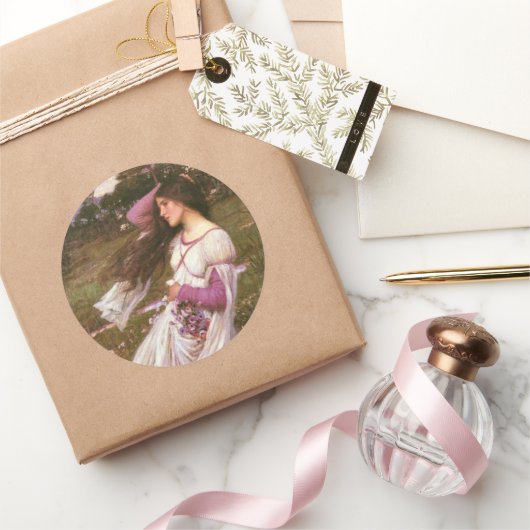 Windblumen Runder Aufkleber (Schenken)