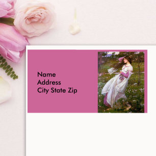 Windblumen von John Waterhouse Adressaufkleber