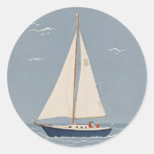 Windborne Wanderer Runder Aufkleber (Vorderseite)