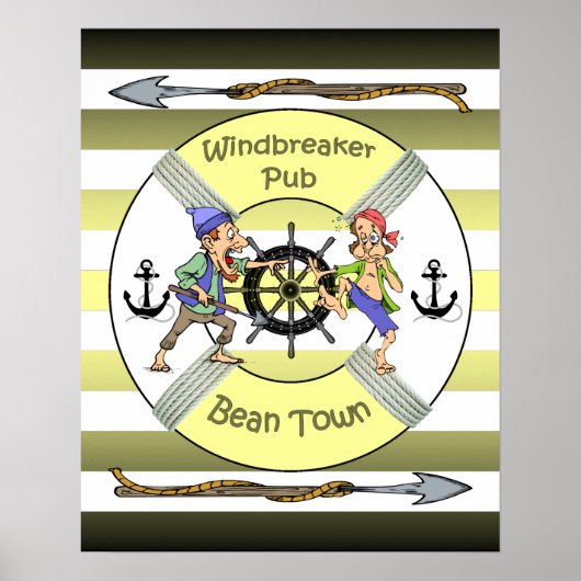 "Windbrecher Pub" ~ Bean Town ~ (Boston) ~ Poster (Vorne)