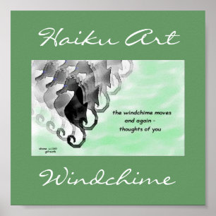 Windchime Haiku-Kunst-Druck Poster