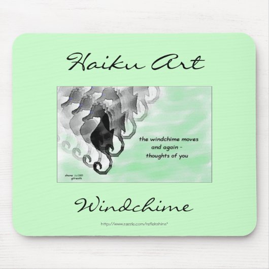 Windchime Haiku-Kunst Mousepad (Vorne)