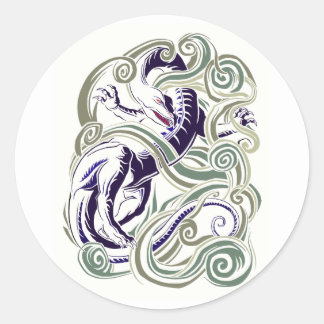 Winddrache Runder Aufkleber